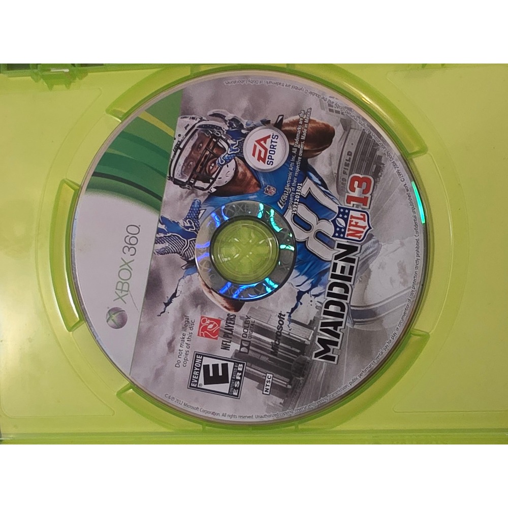 EA Sports Madden NFL 13 Xbox 360 Standard Blue Fair 1973203301